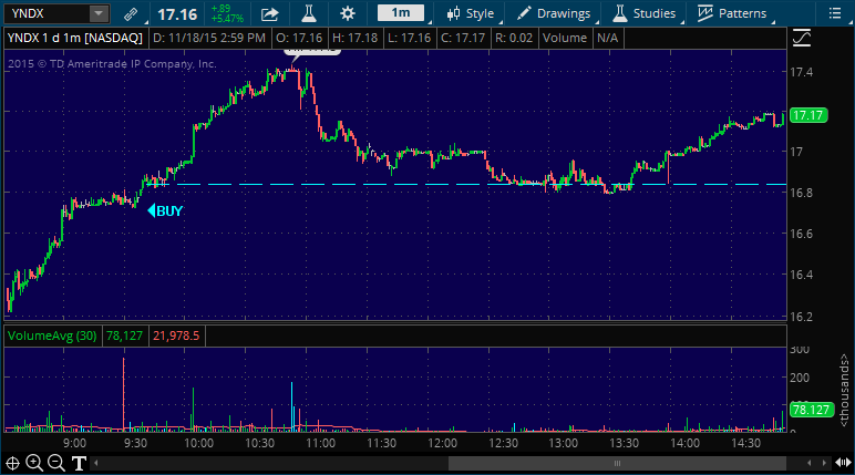 yndx stock market alert